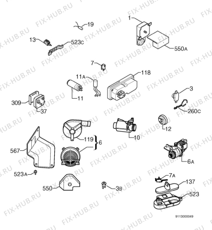 Взрыв-схема посудомоечной машины Blomberg GS4140 - Схема узла Electrical equipment 268